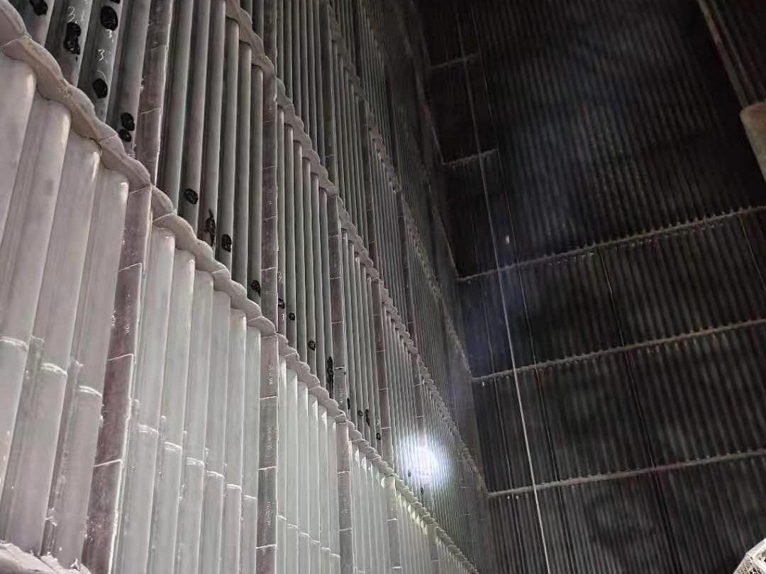 丰链锅炉防磨格栅导流板施工效果